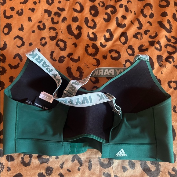 Adidas x Ivy Park Cutout Sport Bra - Dark Green/Mint - Picture 3 of 5